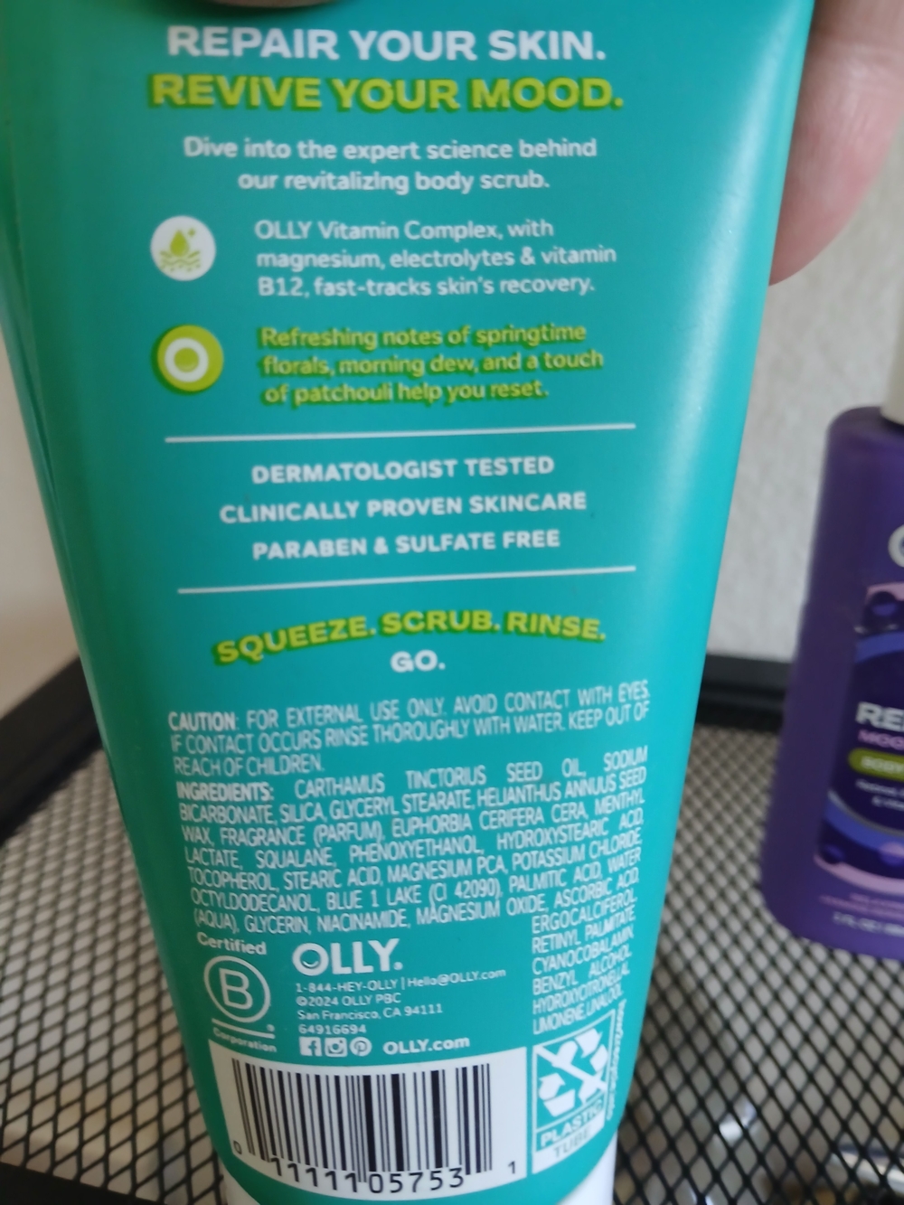 Revive Mood + Skin Body Scrub - Refreshing Neroli Dew (Green) - Picture 3 of 8